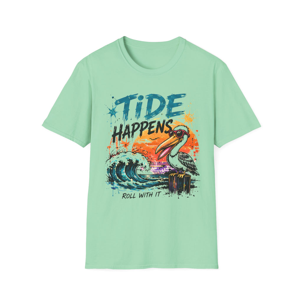 Tide Happens | Beach Life Graphic Tee | Cute Coastal Shirt | Oversized Summer Tee | Ocean Lover Gift