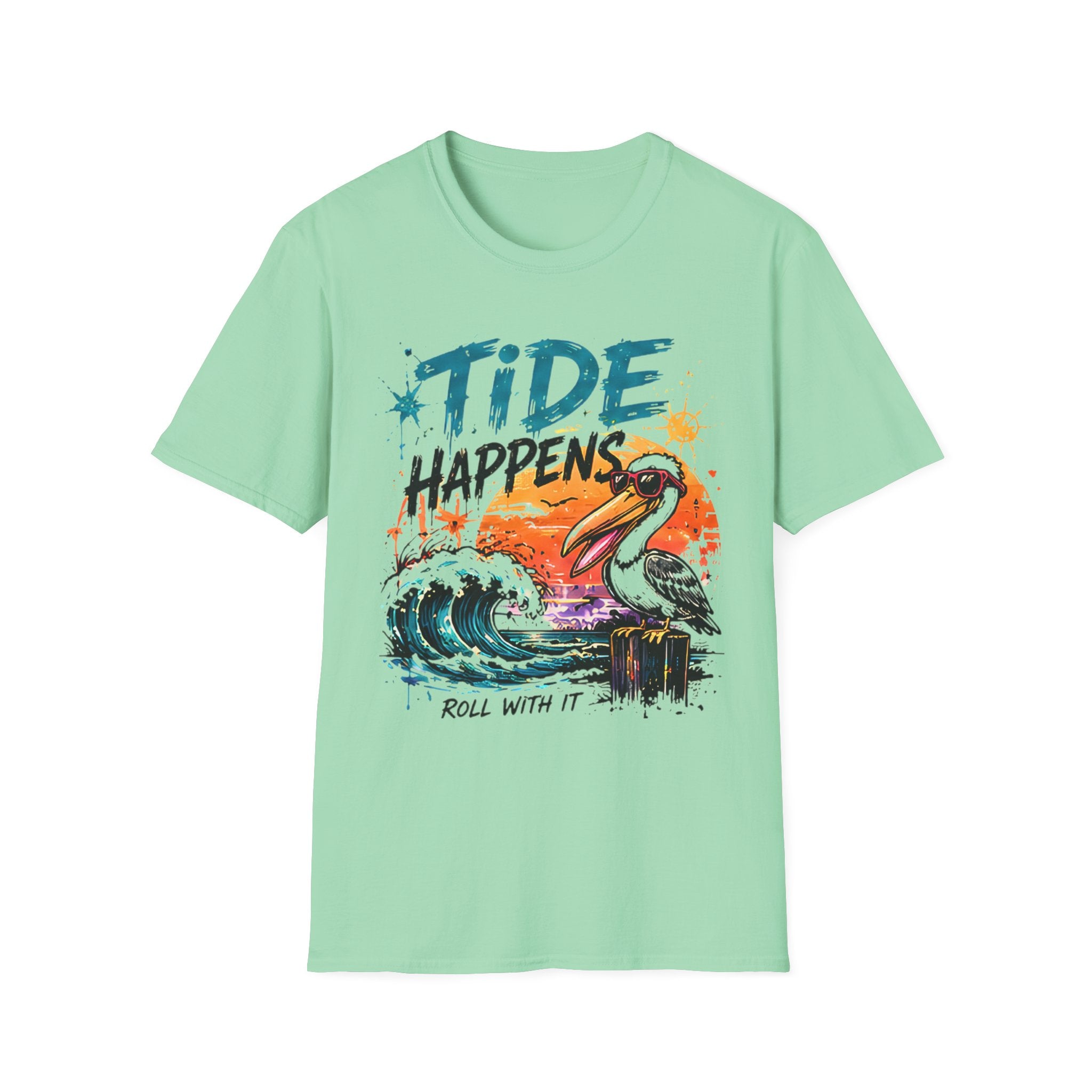 Tide Happens | Beach Life Graphic Tee | Cute Coastal Shirt | Oversized Summer Tee | Ocean Lover Gift