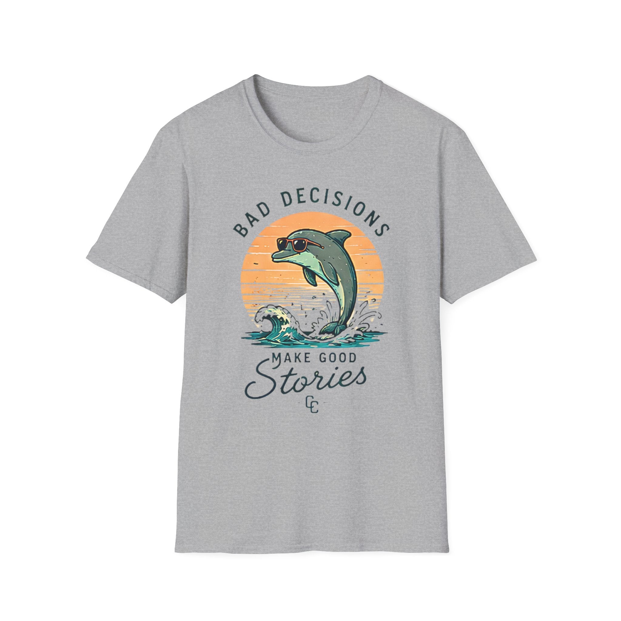 Bad Decisions Make Great Stories| Beach Life Graphic Tee | Cute Coastal Shirt | Oversized Summer Tee | Ocean Lover Gift