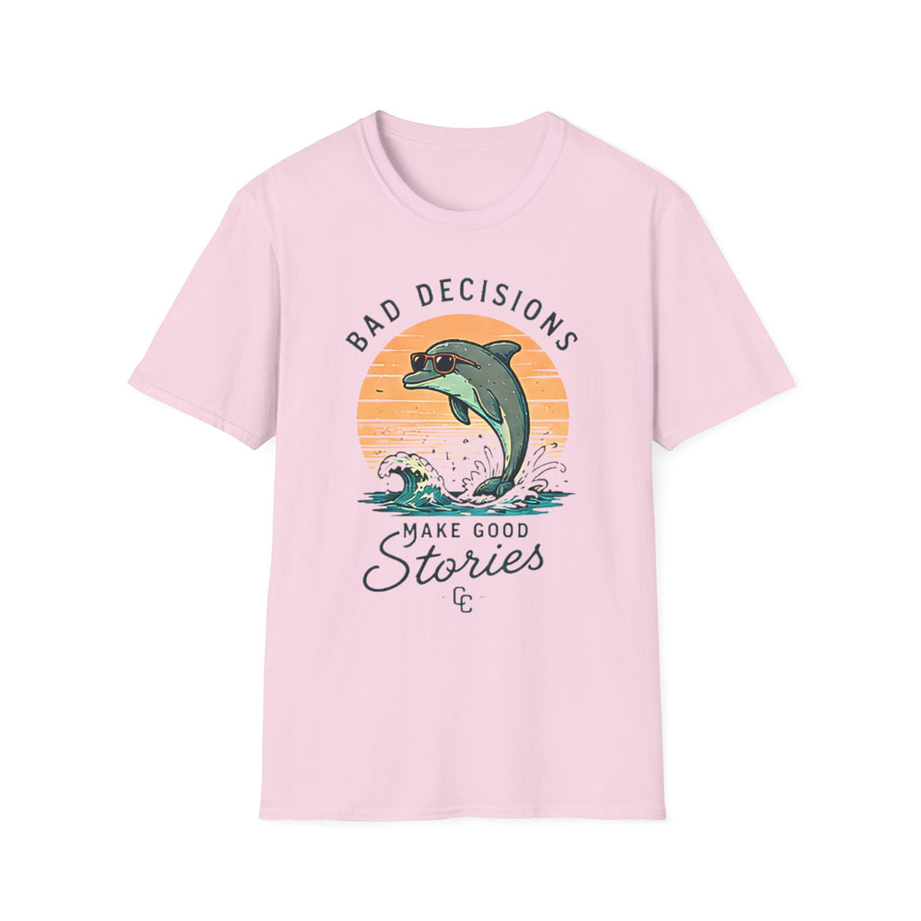 Bad Decisions Make Great Stories| Beach Life Graphic Tee | Cute Coastal Shirt | Oversized Summer Tee | Ocean Lover Gift