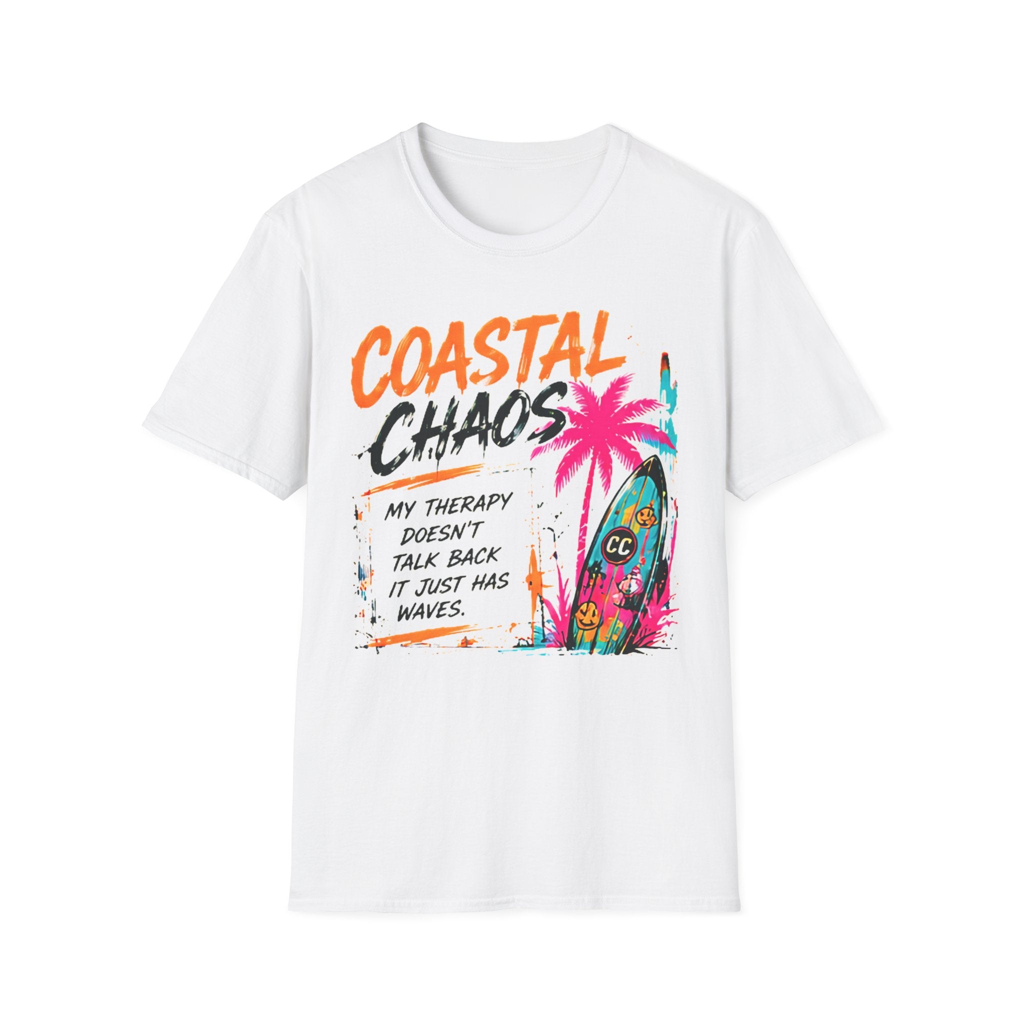 Coastal Chaos | Beach Life Graphic Tee | Cute Coastal Shirt | Oversized Summer Tee | Ocean Lover Gift