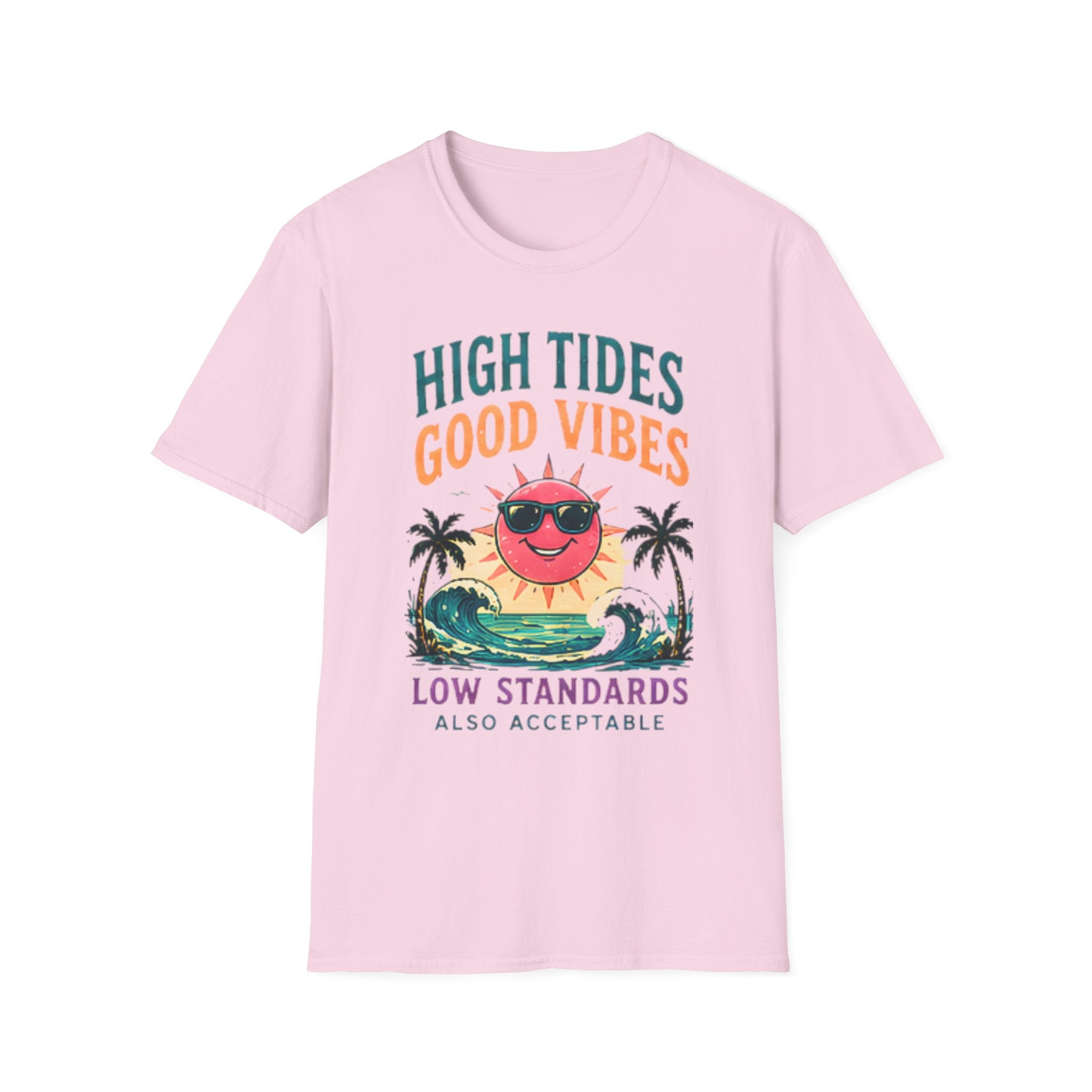 Beach Life Graphic Tee | High Tides Good Vibes | Cute Coastal Shirt | Oversized Summer Tee | Ocean Lover Gift