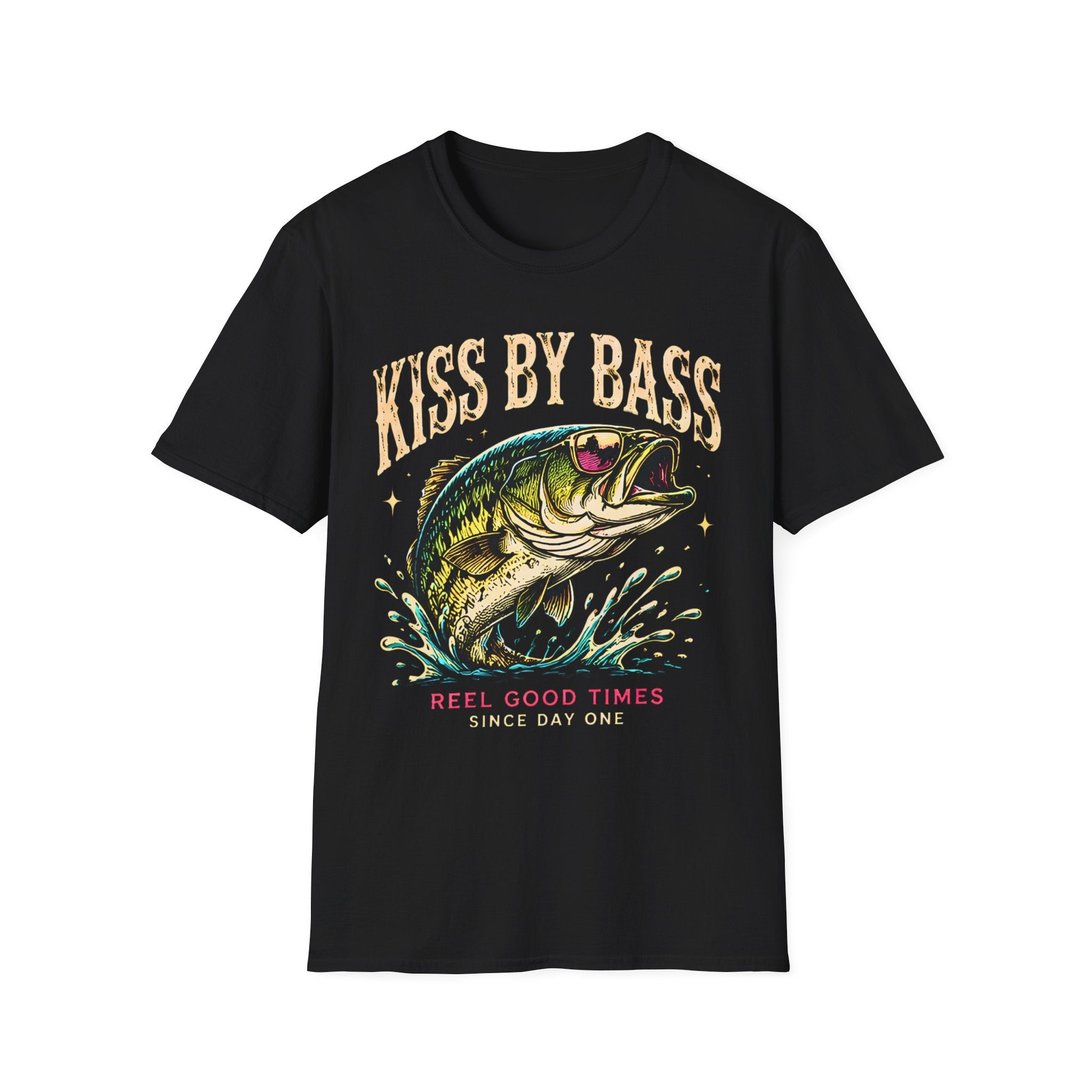 Kiss My Bass | Cute Coastal Shirt | Beach Life Graphic Tee | Oversized Summer Tee | Ocean Lover Gift