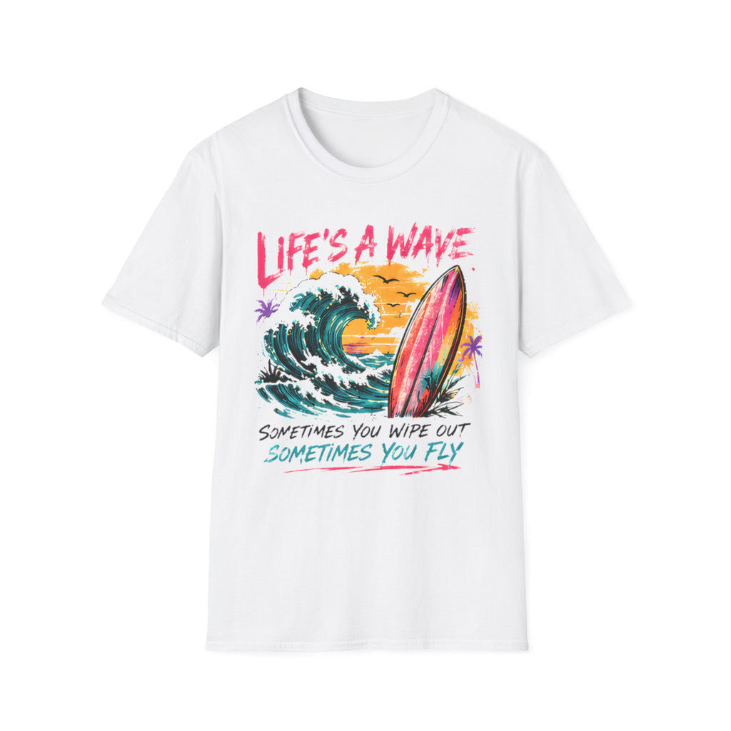Cute Coastal Shirt | Life's A Wave| Beach Life Graphic Tee | Oversized Summer Tee | Ocean Lover Gift