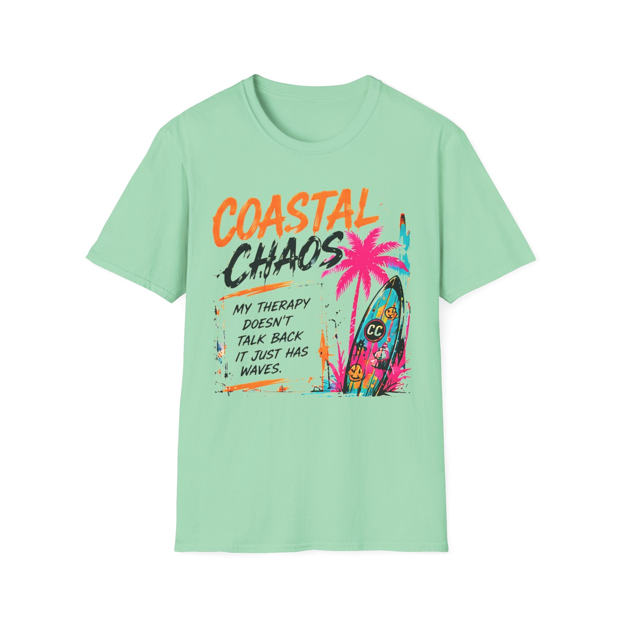 Coastal Chaos | Beach Life Graphic Tee | Cute Coastal Shirt | Oversized Summer Tee | Ocean Lover Gift