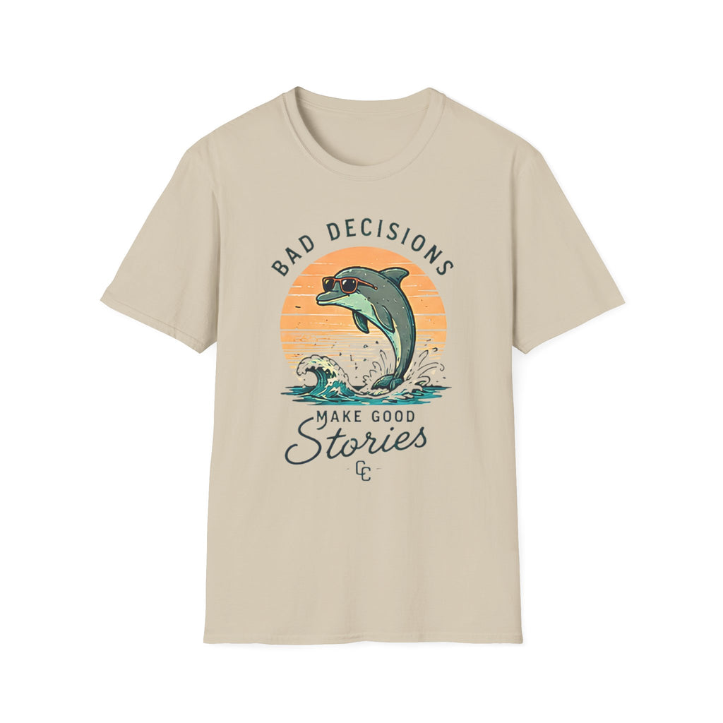 Bad Decisions Make Great Stories| Beach Life Graphic Tee | Cute Coastal Shirt | Oversized Summer Tee | Ocean Lover Gift