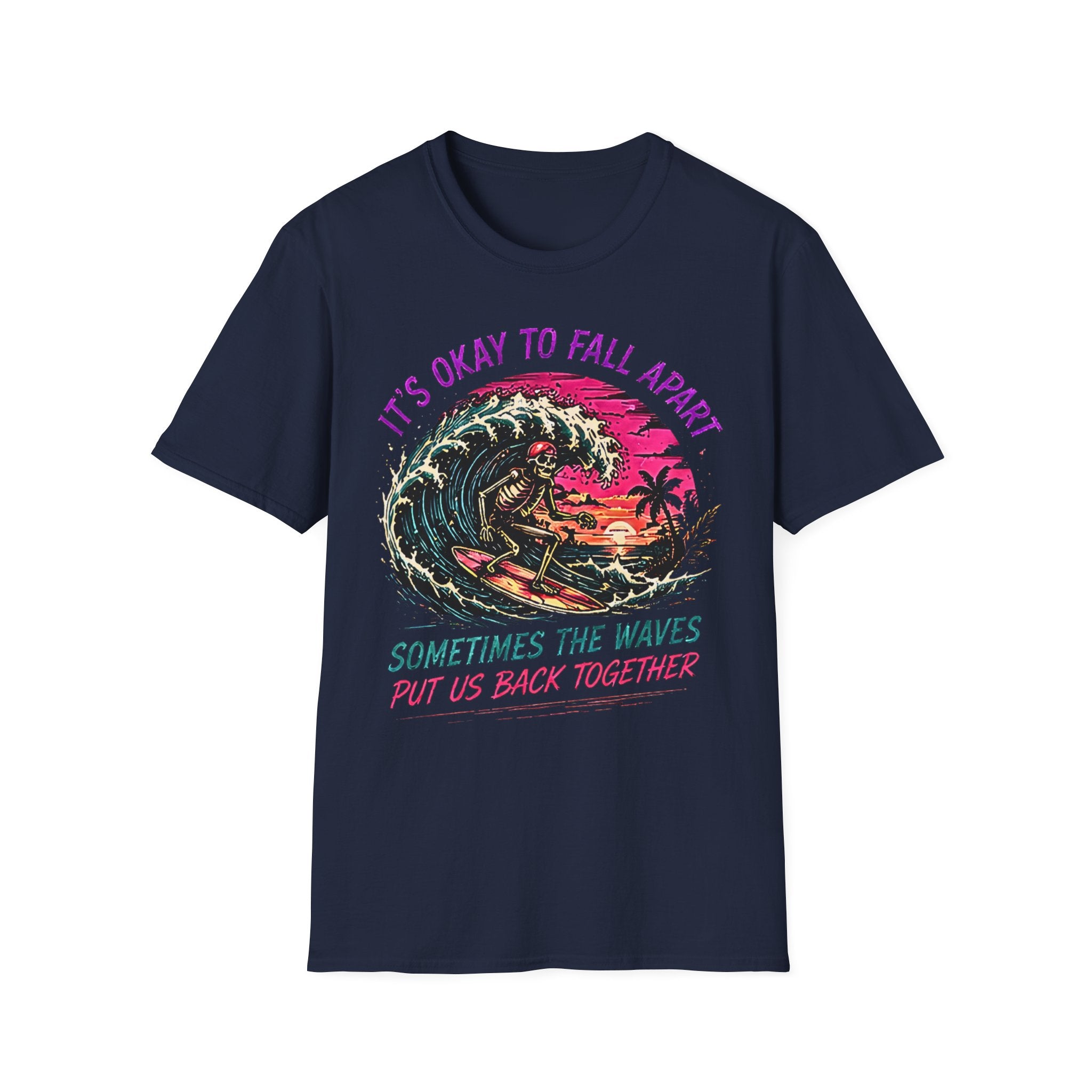 Ok To Fall Apart | Cute Coastal Shirt | Beach Life Graphic Tee | Oversized Summer Tee | Ocean Lover Gift