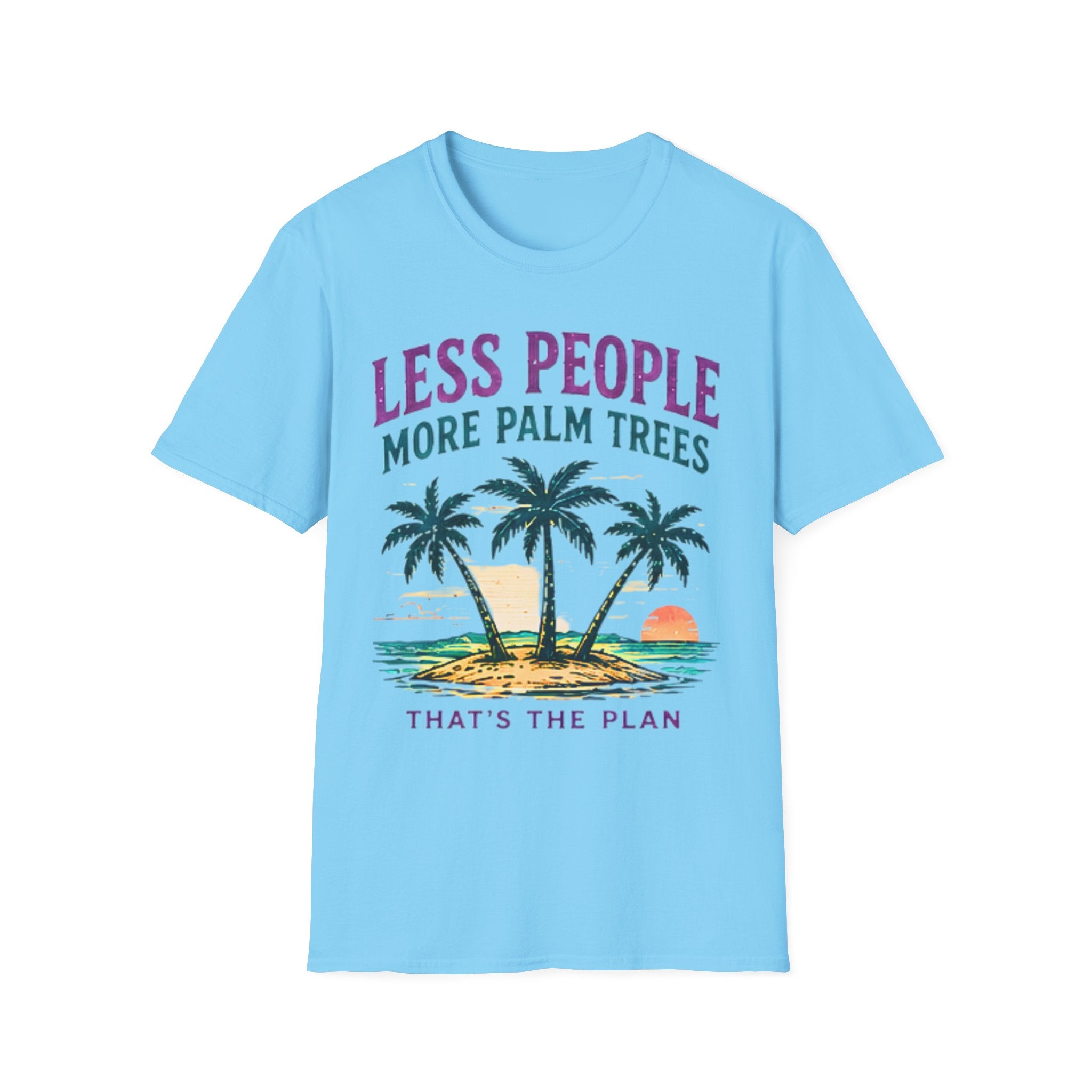 Less People More Palm Trees | Beach Life Graphic Tee | Cute Coastal Shirt | Oversized Summer Tee | Ocean Lover Gift