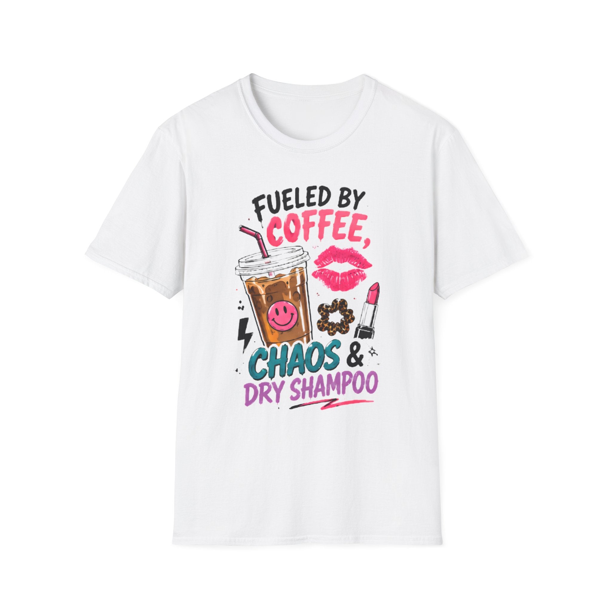 Fueled By Coffee, Chaos & Dry Shampoo Graphic T-Shirt