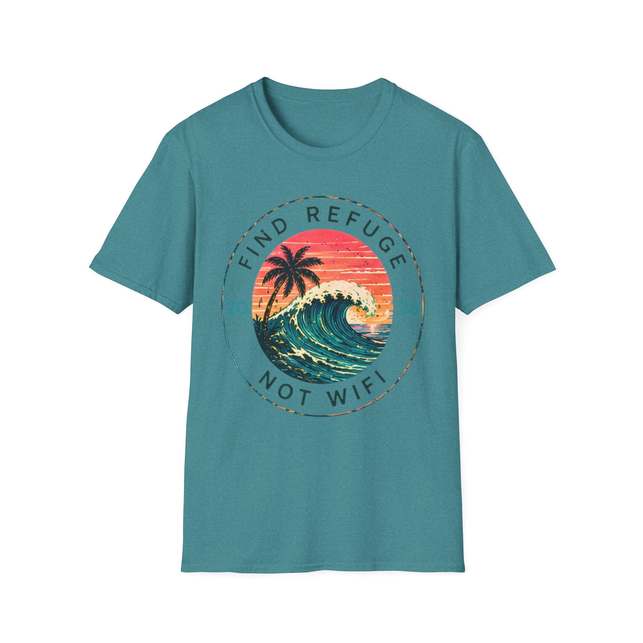 Find Refuge Not Wifi | Beach Life Graphic Tee | Cute Coastal Shirt | Oversized Summer Tee | Ocean Lover Gift