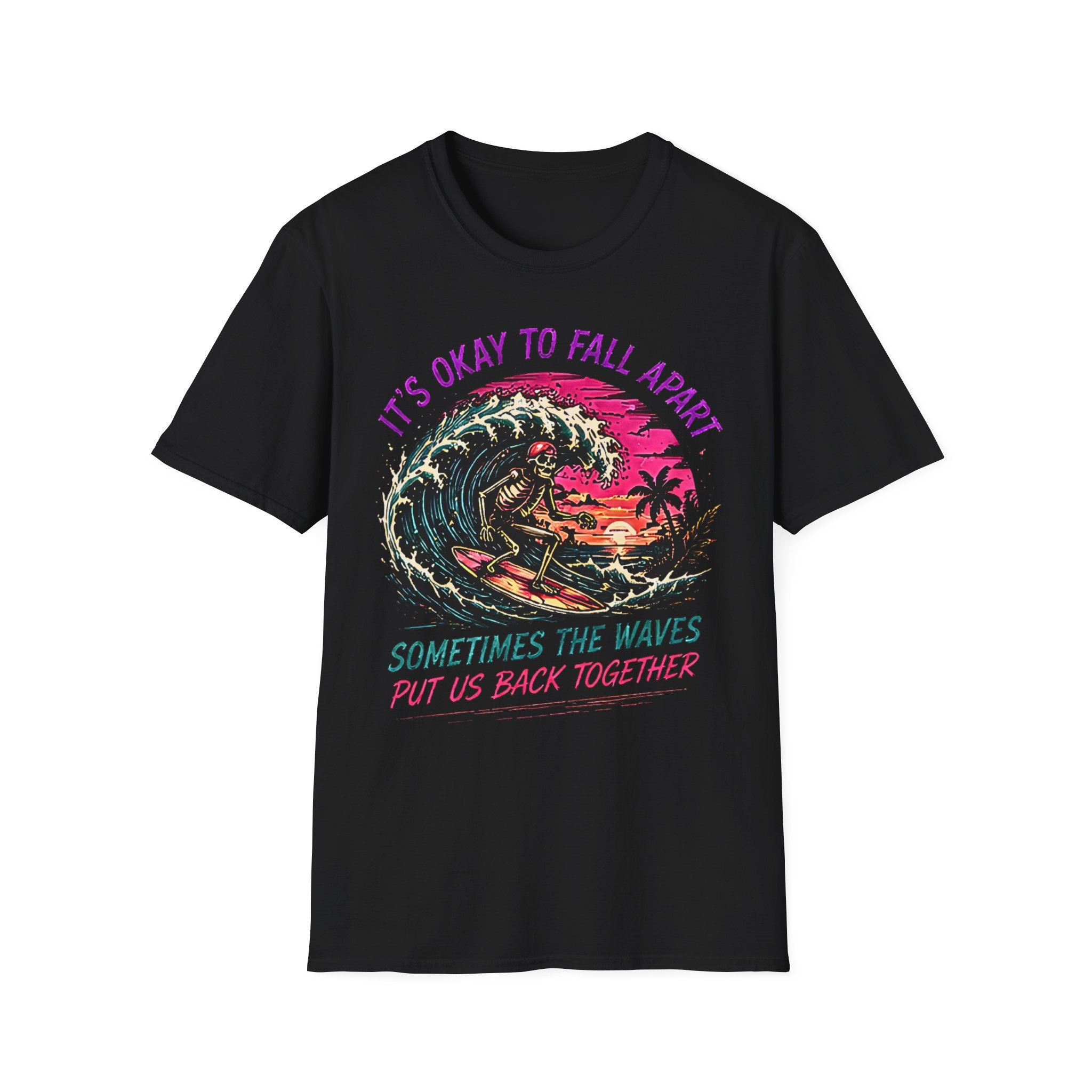 Ok To Fall Apart | Cute Coastal Shirt | Beach Life Graphic Tee | Oversized Summer Tee | Ocean Lover Gift