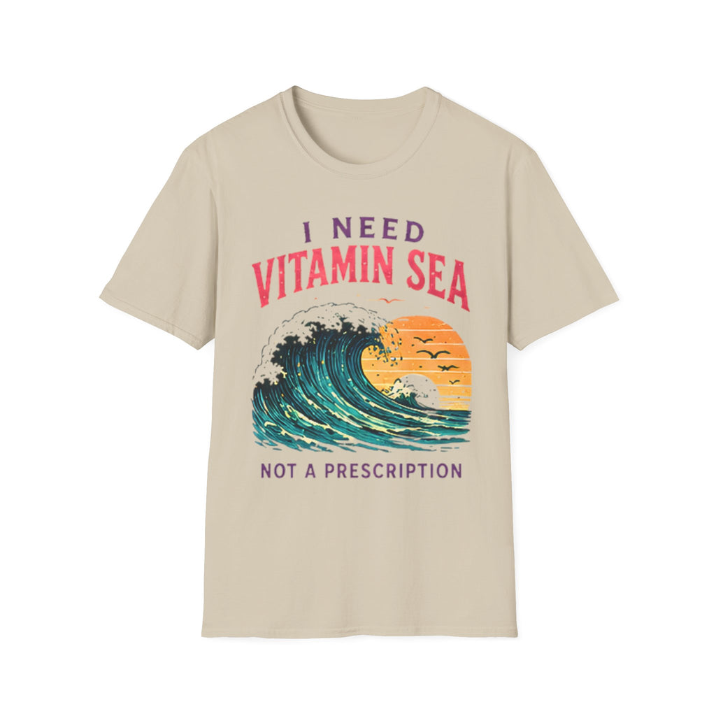 Vitamin Sea | Beach Life Graphic Tee | Cute Coastal Shirt | Oversized Summer Tee | Ocean Lover Gift