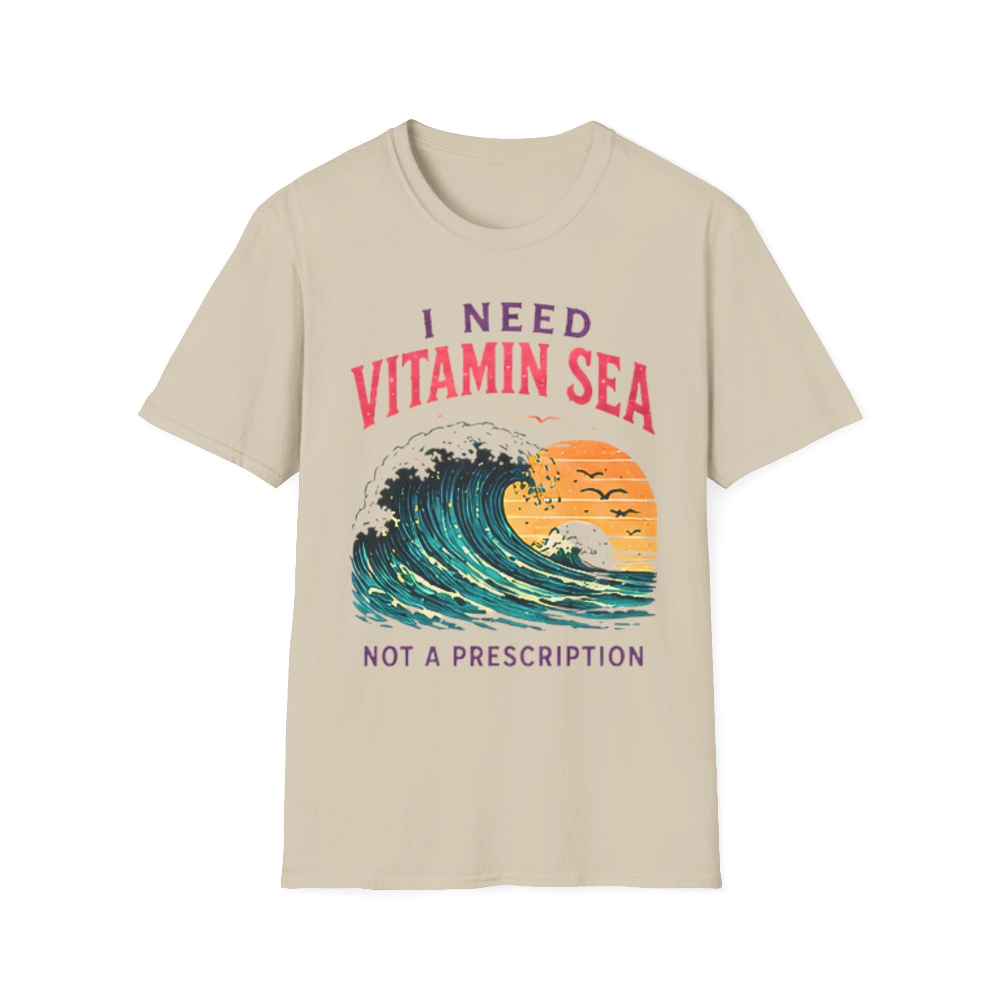 Vitamin Sea | Beach Life Graphic Tee | Cute Coastal Shirt | Oversized Summer Tee | Ocean Lover Gift