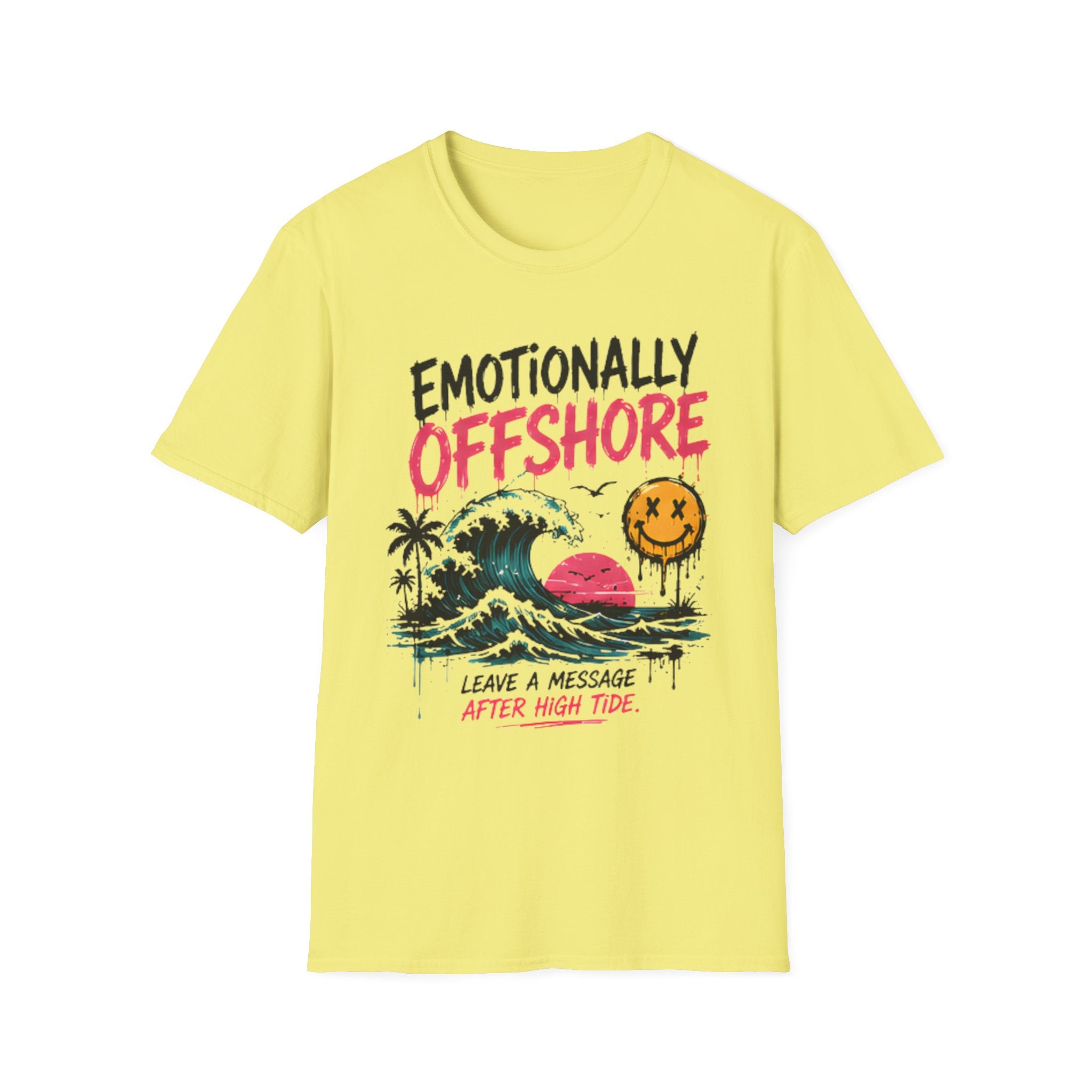 Beach Life Graphic Tee | Emotionally Offshore | Cute Coastal Shirt | Oversized Summer Tee | Ocean Lover Gift