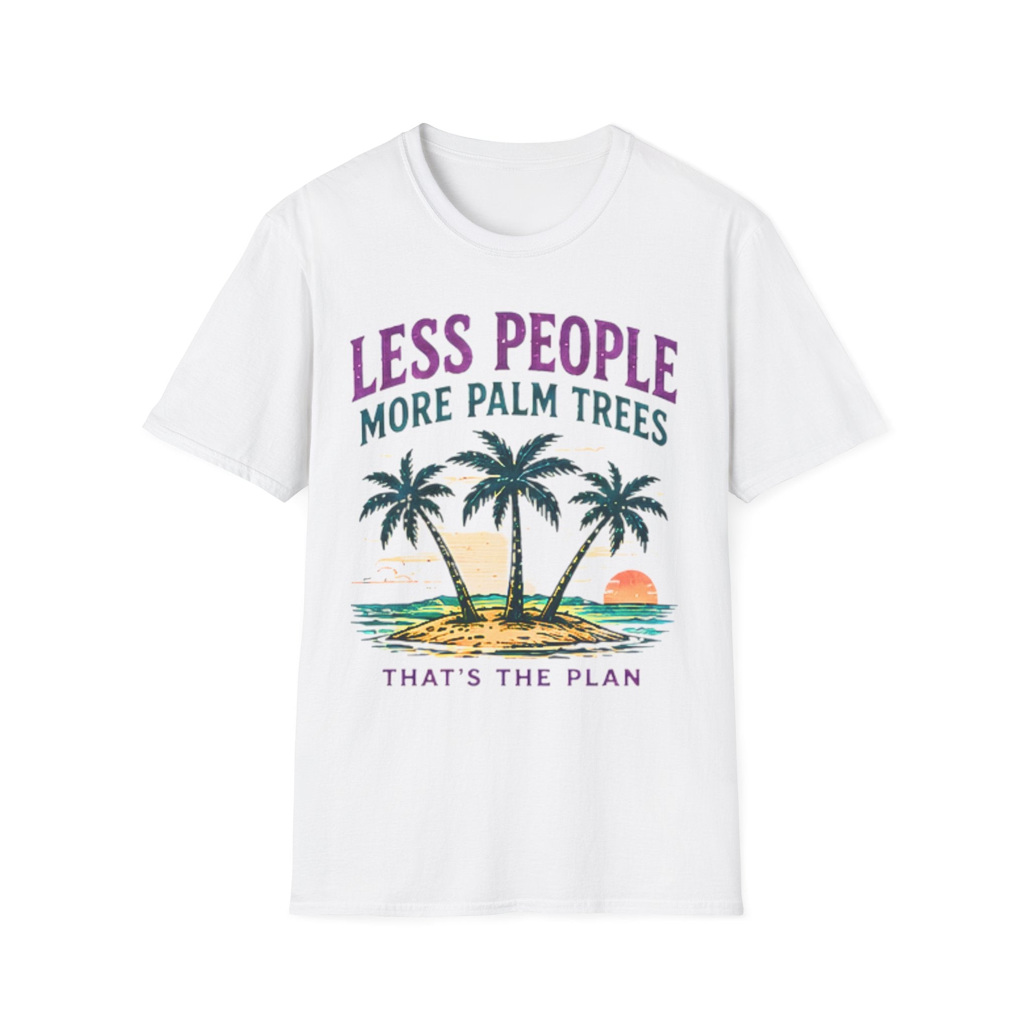 Less People More Palm Trees | Beach Life Graphic Tee | Cute Coastal Shirt | Oversized Summer Tee | Ocean Lover Gift