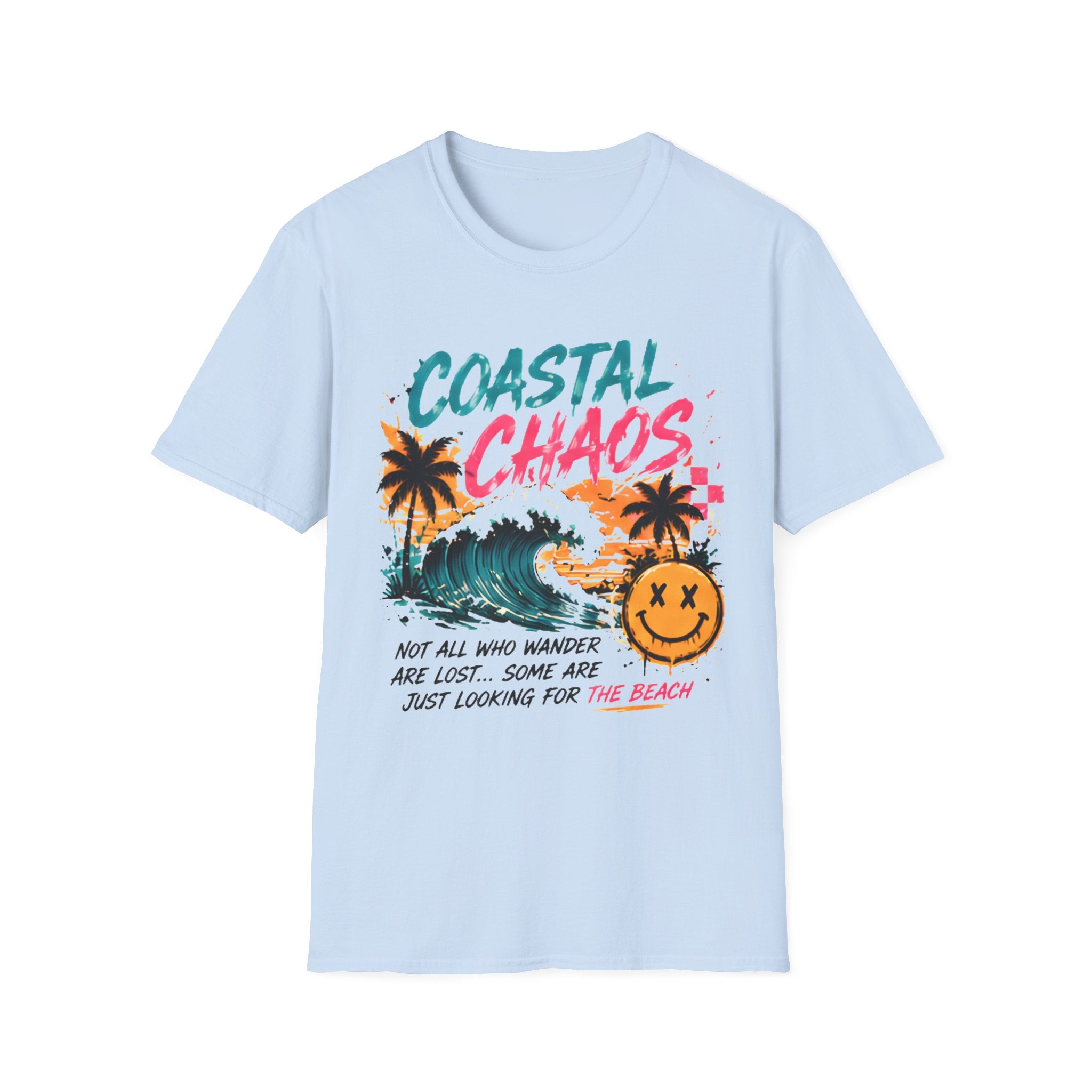 Beach Life Graphic Tee | Not All Who Wander Are Lost | Cute Coastal Shirt | Oversized Summer Tee | Ocean Lover Gift