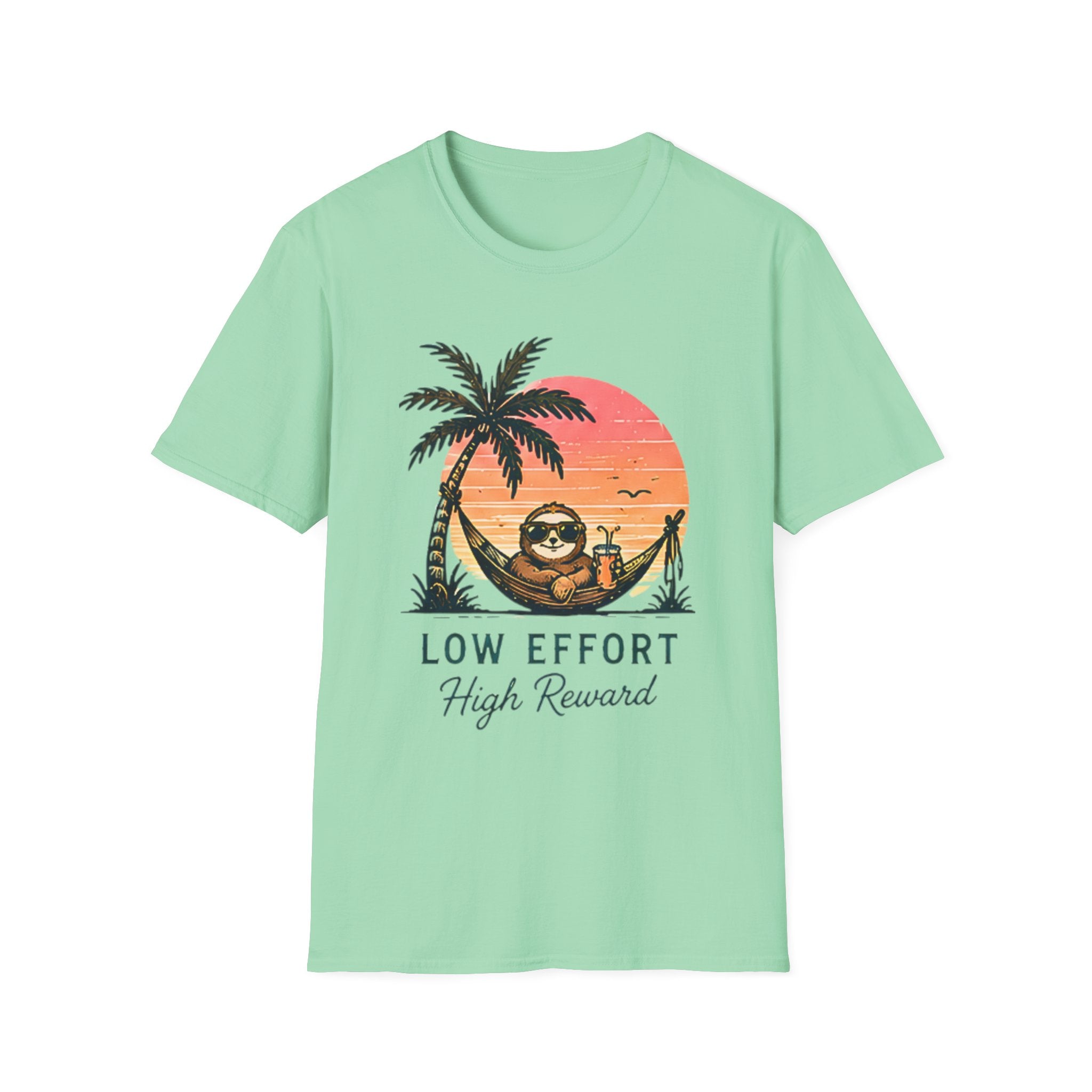 Low Effort High Reward | Beach Life Graphic Tee | Cute Coastal Shirt | Oversized Summer Tee | Ocean Lover Gift