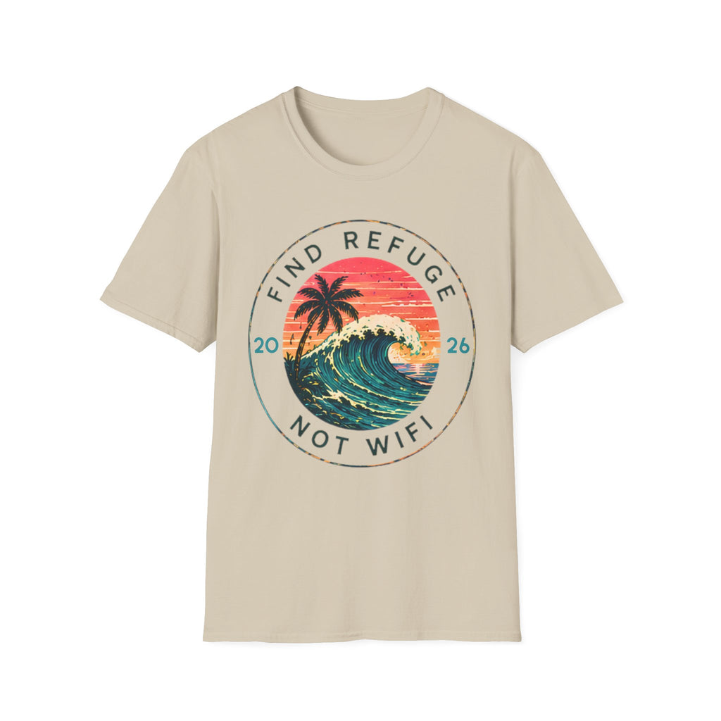 Find Refuge Not Wifi | Beach Life Graphic Tee | Cute Coastal Shirt | Oversized Summer Tee | Ocean Lover Gift