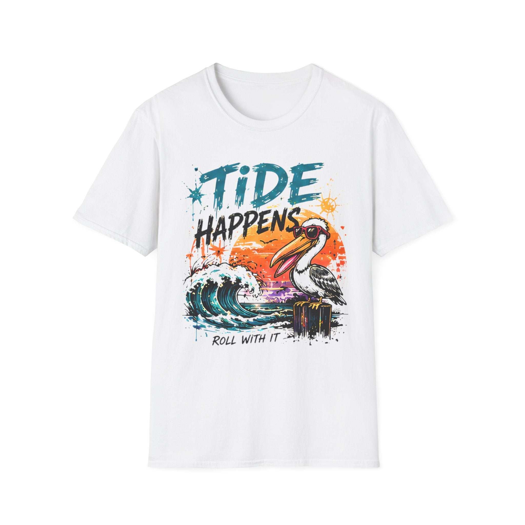 Tide Happens | Beach Life Graphic Tee | Cute Coastal Shirt | Oversized Summer Tee | Ocean Lover Gift