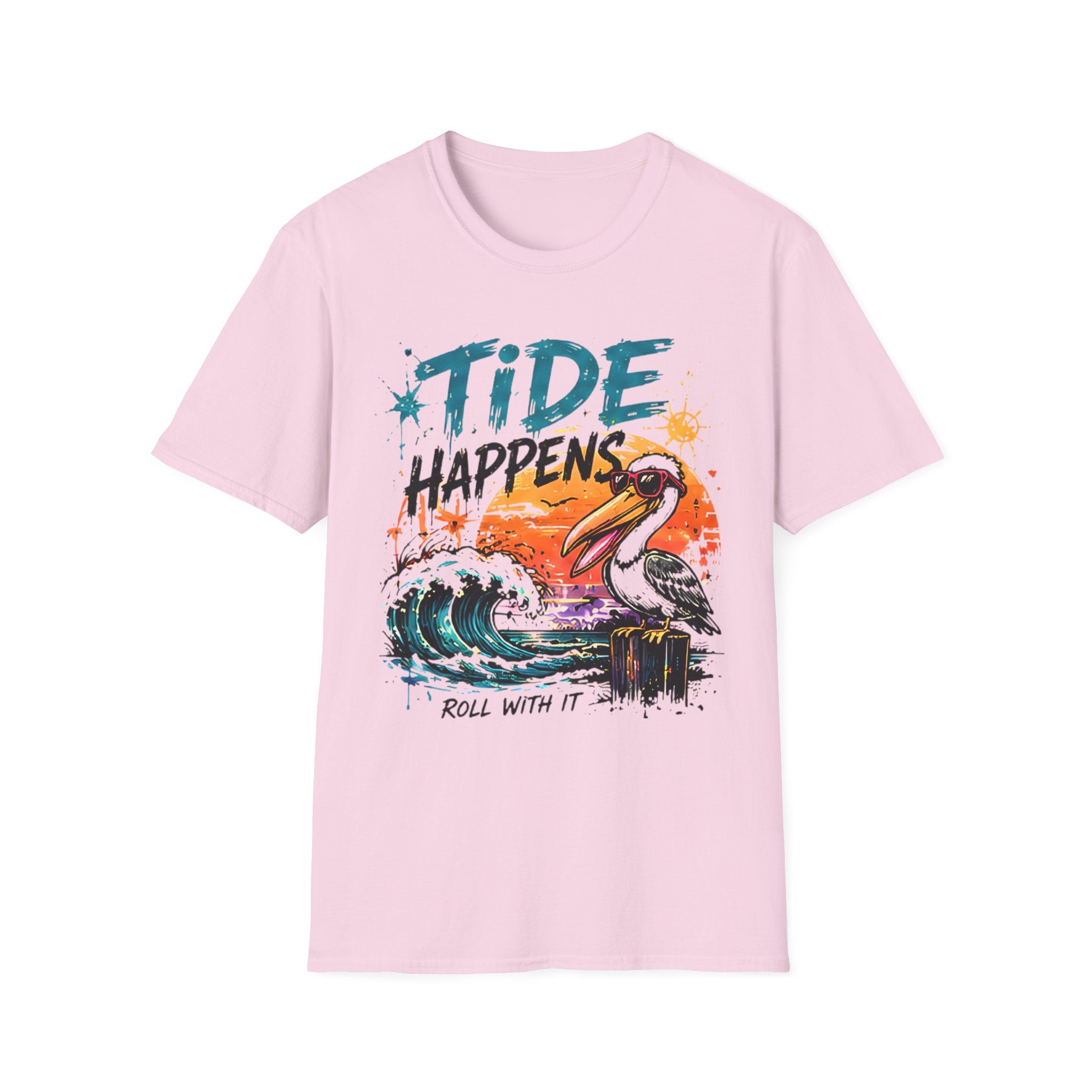 Tide Happens | Beach Life Graphic Tee | Cute Coastal Shirt | Oversized Summer Tee | Ocean Lover Gift