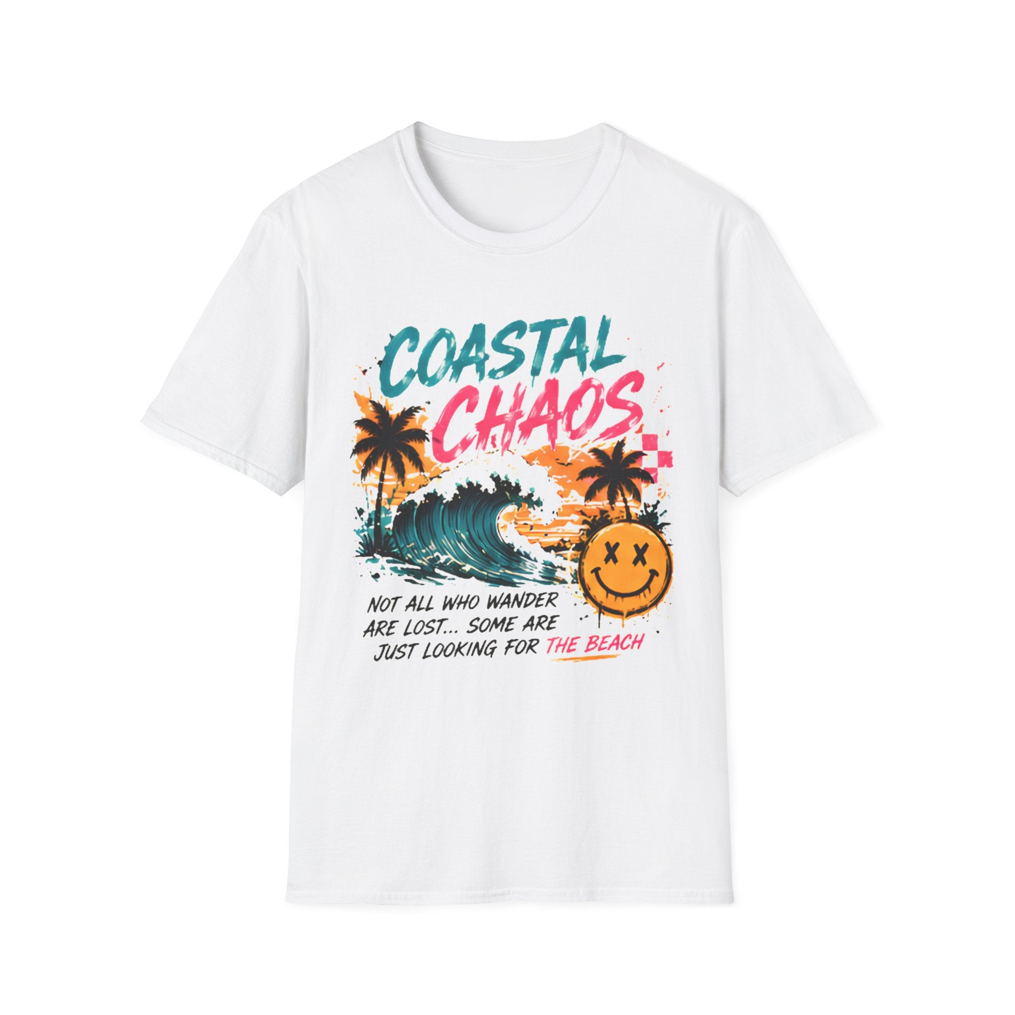 Beach Life Graphic Tee | Not All Who Wander Are Lost | Cute Coastal Shirt | Oversized Summer Tee | Ocean Lover Gift