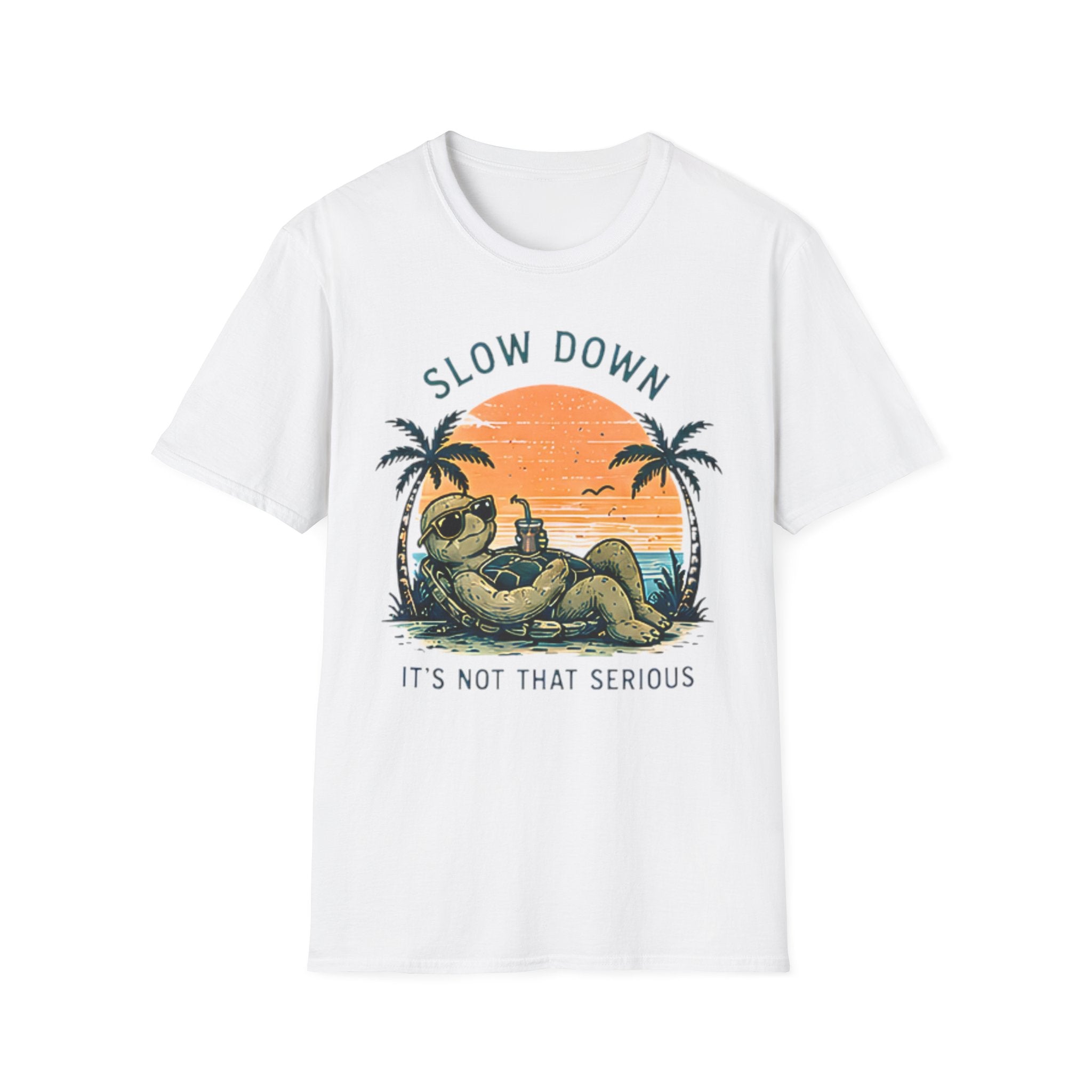 Slow Down | Beach Life Graphic Tee | Cute Coastal Shirt | Oversized Summer Tee | Ocean Lover Gift