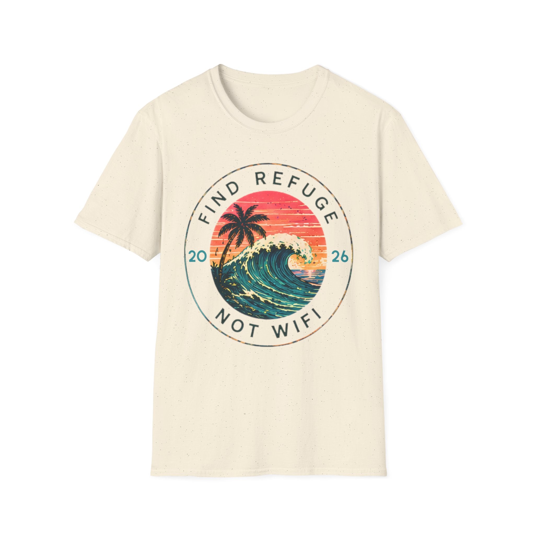 Find Refuge Not Wifi | Beach Life Graphic Tee | Cute Coastal Shirt | Oversized Summer Tee | Ocean Lover Gift