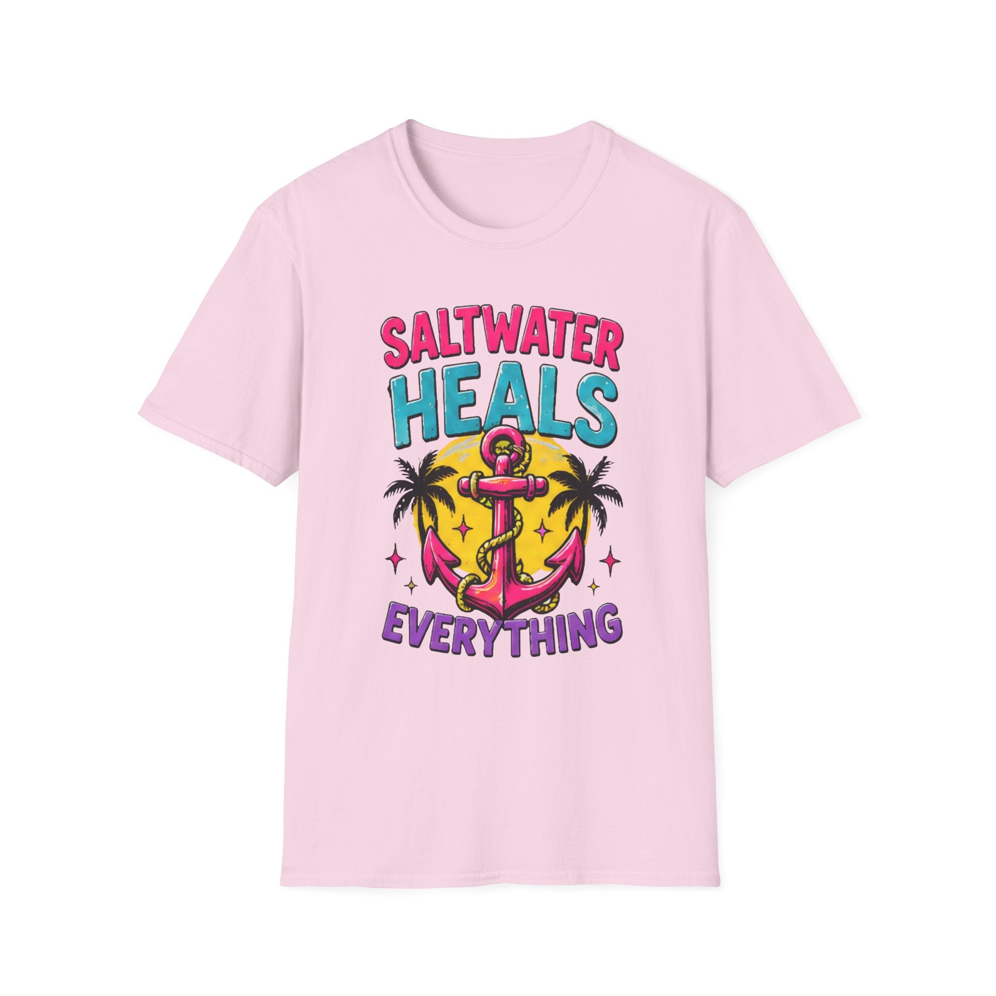 Beach Life Graphic Tee | Saltwater Heals Everything | Cute Coastal Shirt | Oversized Summer Tee | Ocean Lover Gift
