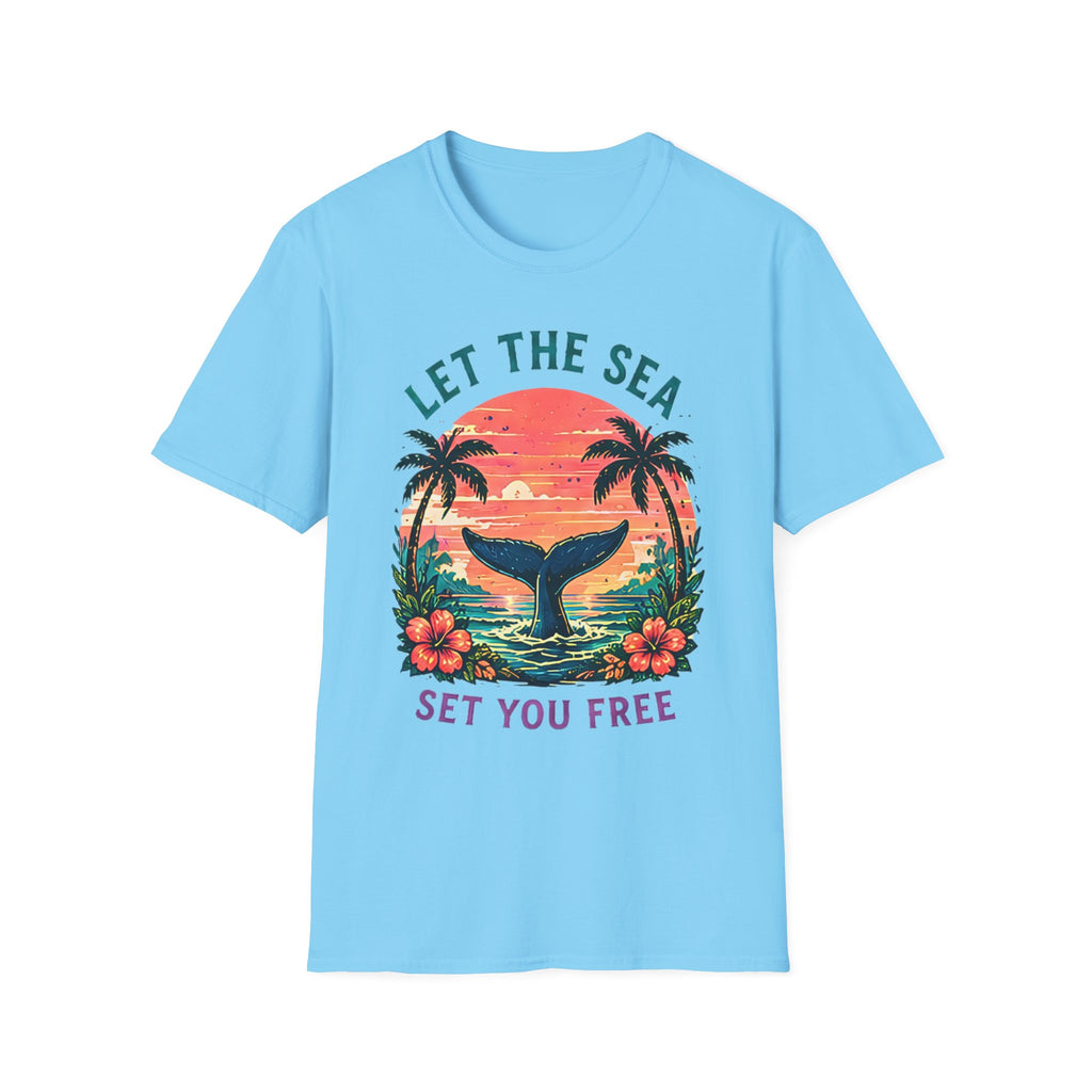 Let The Sea Set You Free | Beach Life Graphic Tee | Cute Coastal Shirt | Oversized Summer Tee | Ocean Lover Gift