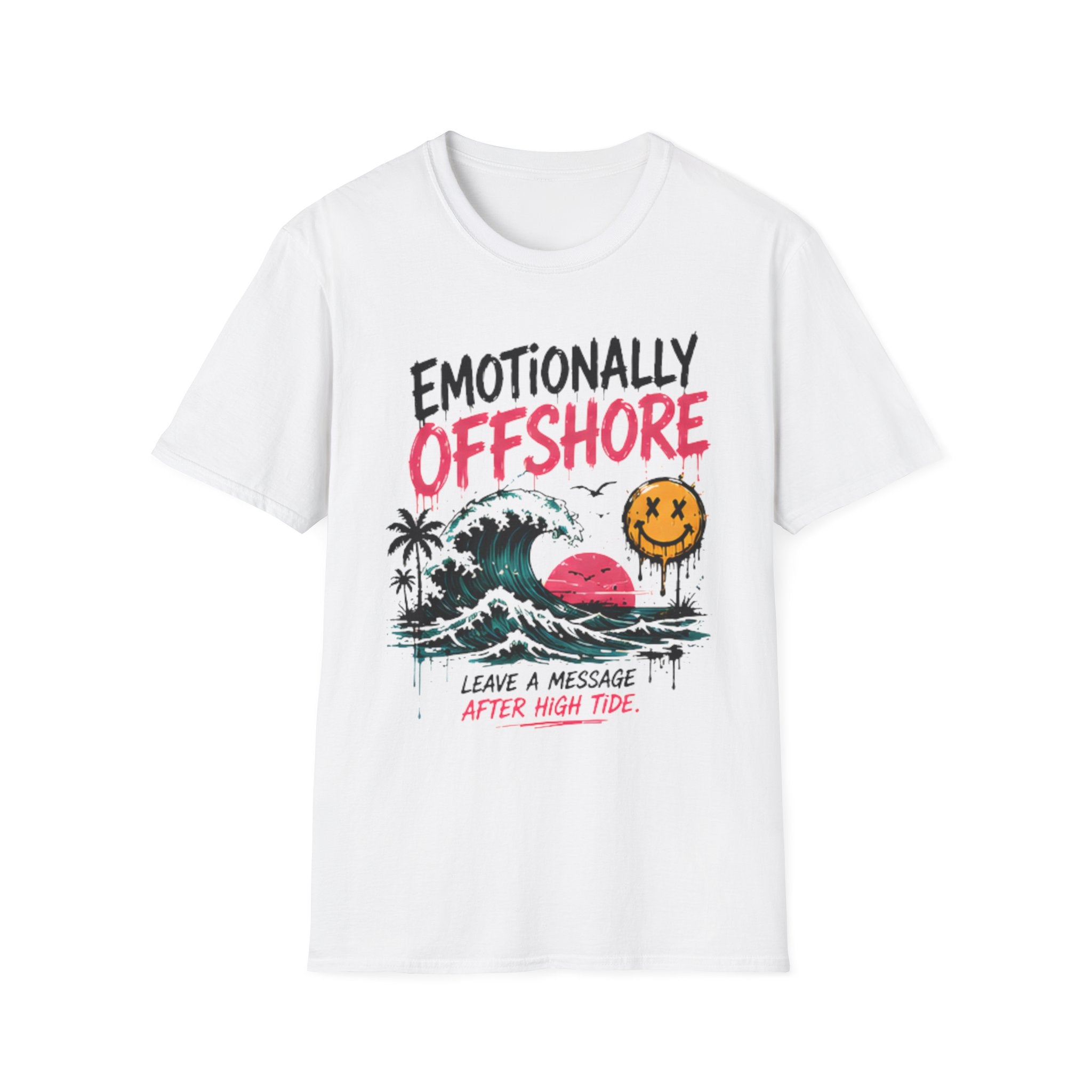 Beach Life Graphic Tee | Emotionally Offshore | Cute Coastal Shirt | Oversized Summer Tee | Ocean Lover Gift
