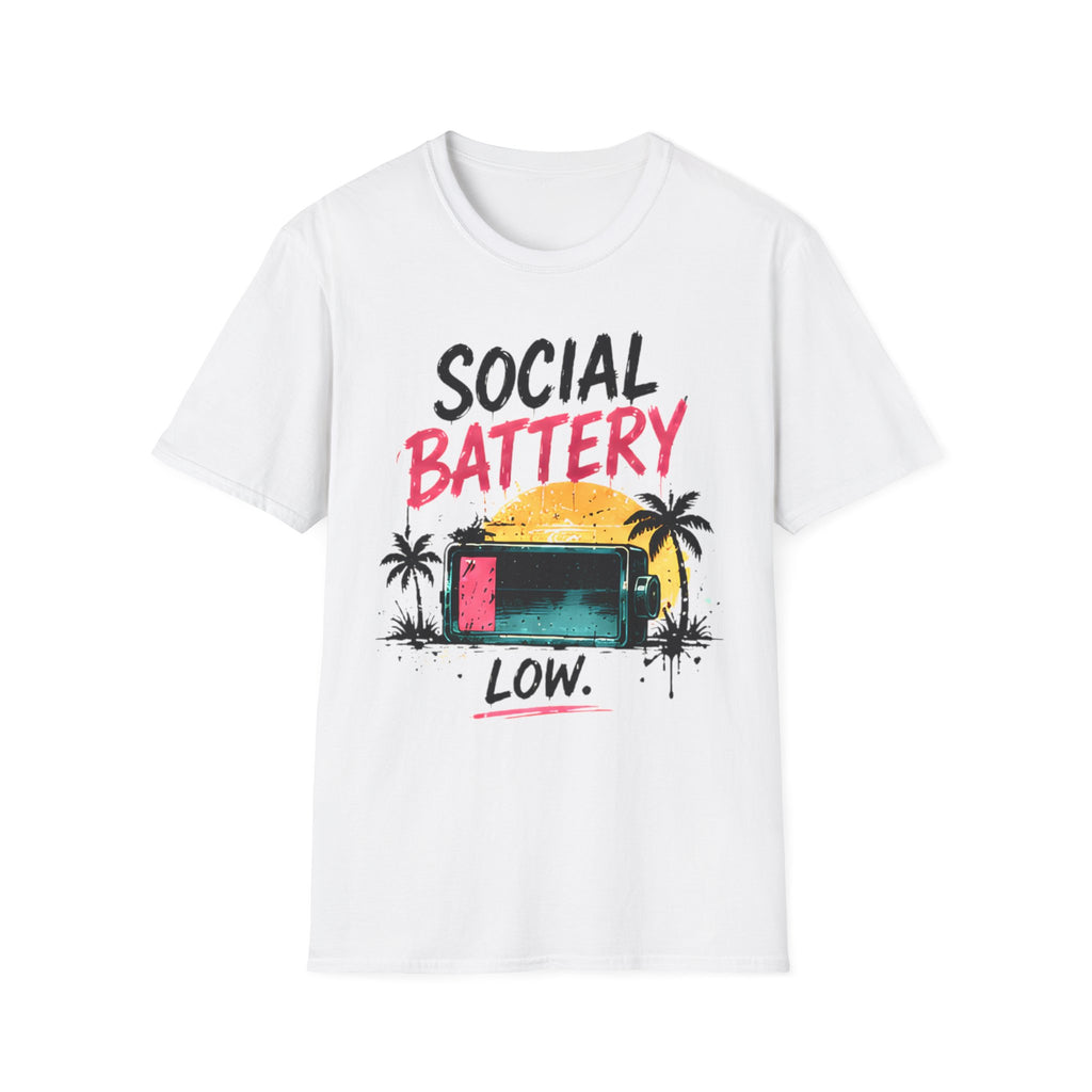 Cute Coastal Shirt | Social Battery | Beach Life Graphic Tee | Oversized Summer Tee | Ocean Lover Gift