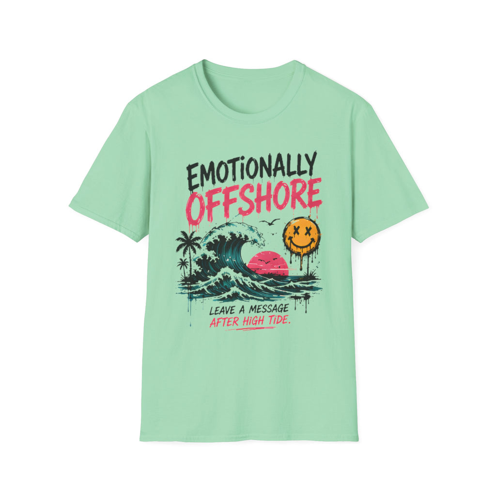 Beach Life Graphic Tee | Emotionally Offshore | Cute Coastal Shirt | Oversized Summer Tee | Ocean Lover Gift