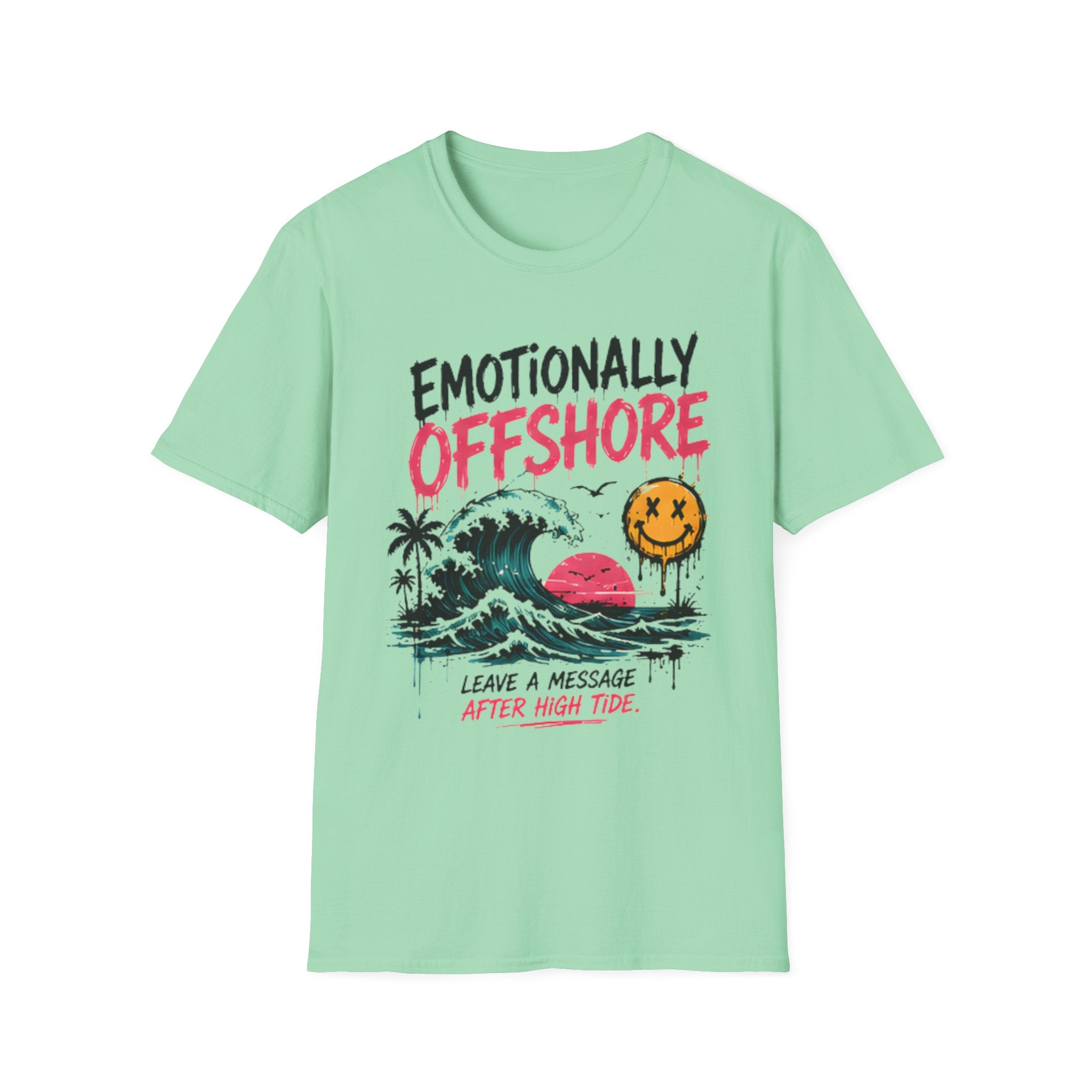 Beach Life Graphic Tee | Emotionally Offshore | Cute Coastal Shirt | Oversized Summer Tee | Ocean Lover Gift