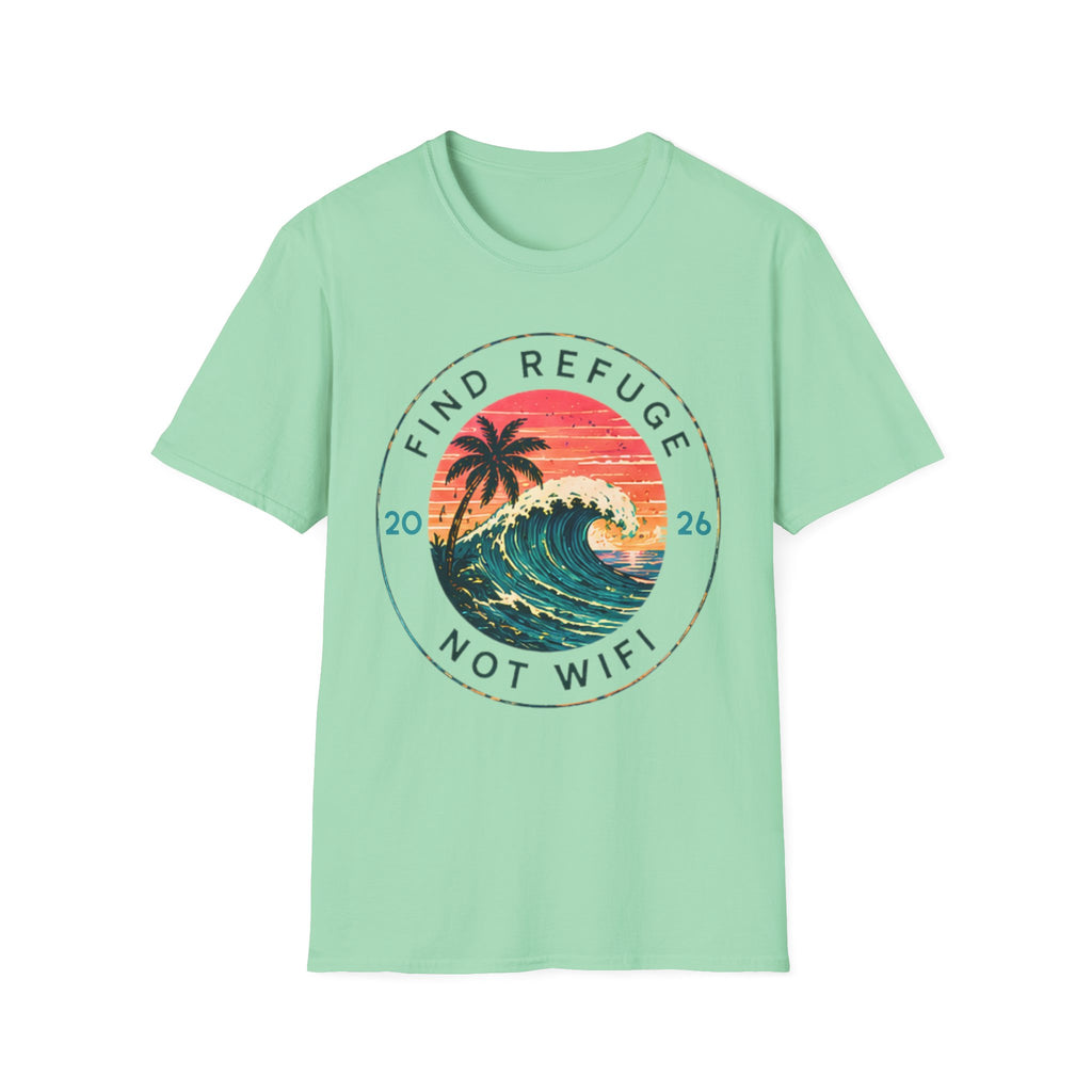 Find Refuge Not Wifi | Beach Life Graphic Tee | Cute Coastal Shirt | Oversized Summer Tee | Ocean Lover Gift