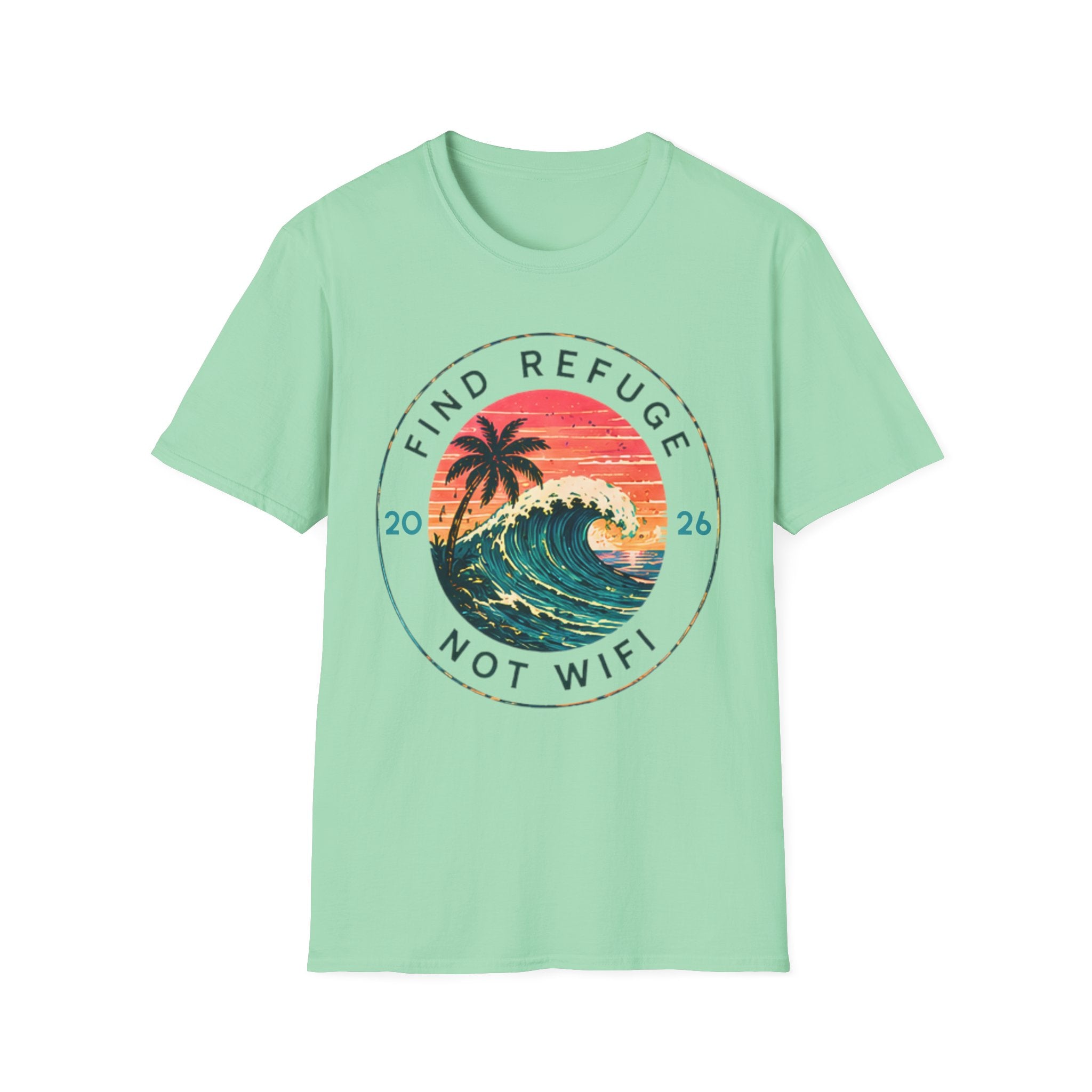 Find Refuge Not Wifi | Beach Life Graphic Tee | Cute Coastal Shirt | Oversized Summer Tee | Ocean Lover Gift