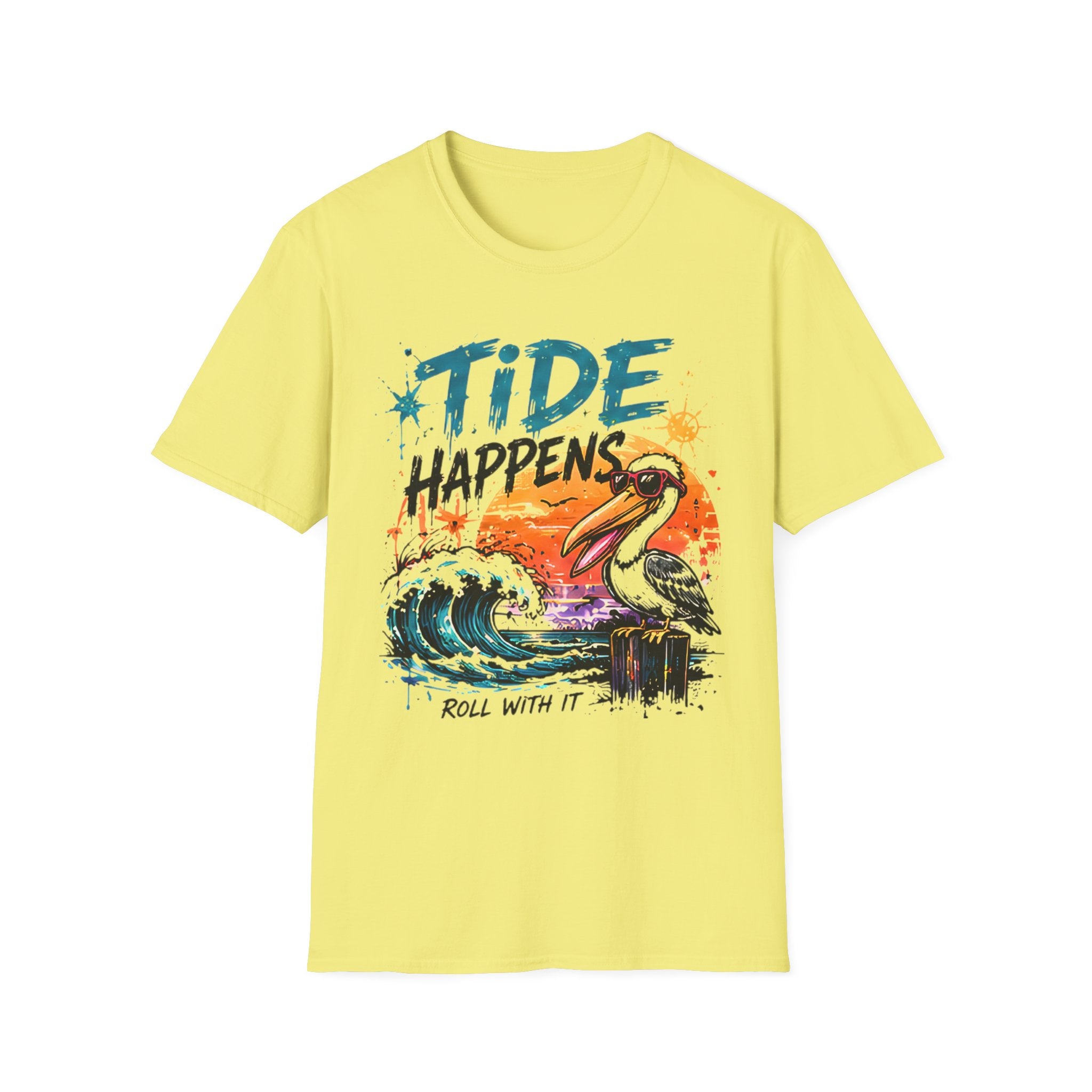 Tide Happens | Beach Life Graphic Tee | Cute Coastal Shirt | Oversized Summer Tee | Ocean Lover Gift