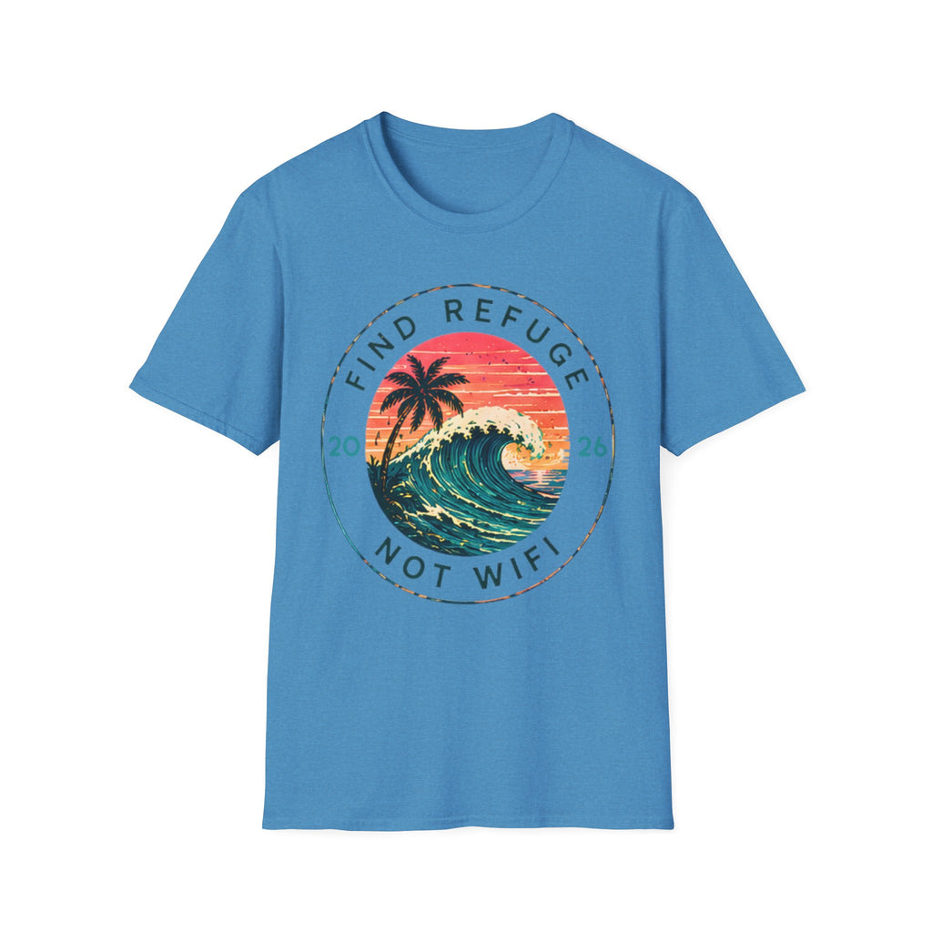 Find Refuge Not Wifi | Beach Life Graphic Tee | Cute Coastal Shirt | Oversized Summer Tee | Ocean Lover Gift