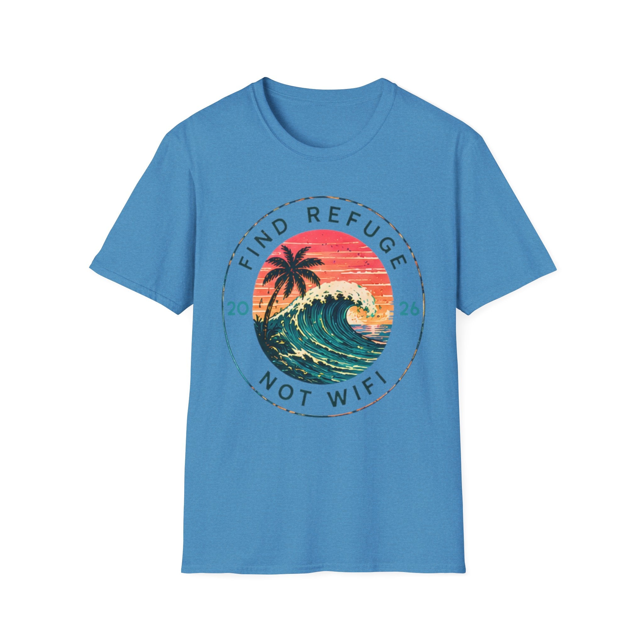 Find Refuge Not Wifi | Beach Life Graphic Tee | Cute Coastal Shirt | Oversized Summer Tee | Ocean Lover Gift