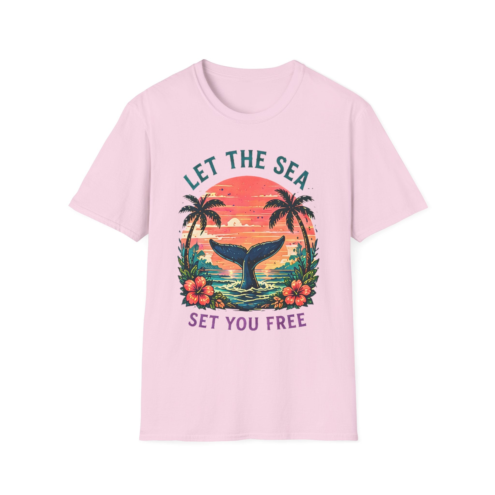 Let The Sea Set You Free | Beach Life Graphic Tee | Cute Coastal Shirt | Oversized Summer Tee | Ocean Lover Gift